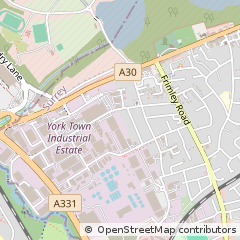 Map of Camberley, Surrey