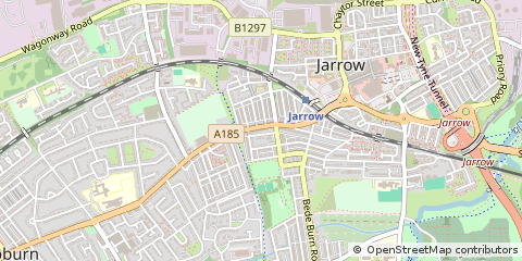 Map of Jarrow, Tyne & Wear