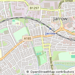 Map of Jarrow, Tyne & Wear