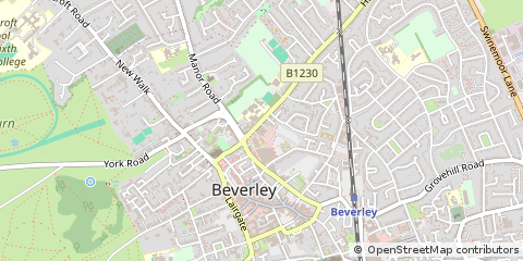 Map of Beverley, East Yorkshire