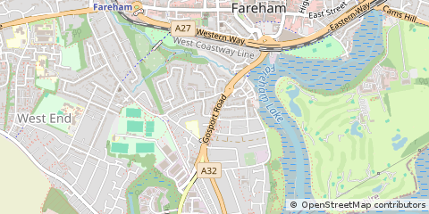 Map of Fareham, Hampshire