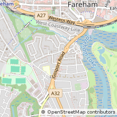 Map of Fareham, Hampshire