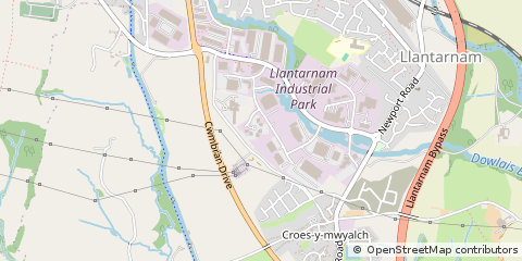 Map of Cwmbran