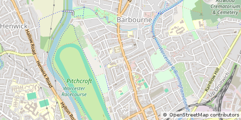 Map of Worcester, Worcestershire