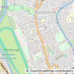 Map of Worcester, Worcestershire