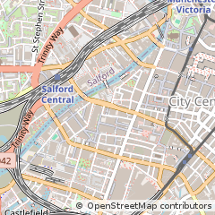 Map of Manchester, Lancashire