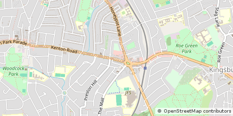 Map of Harrow, Middlesex