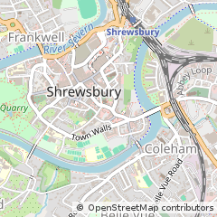 Map of Shrewsbury, Shropshire
