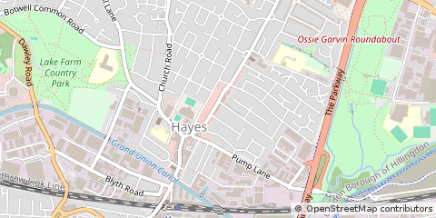 Map of Hayes, Middlesex