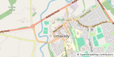 Map of Limavady, County Londonderry