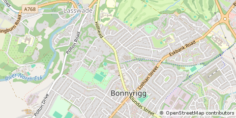 Map of Bonnyrigg