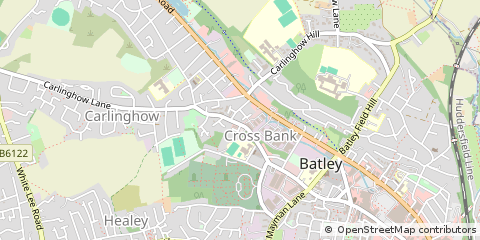 Map of Batley, West Yorkshire