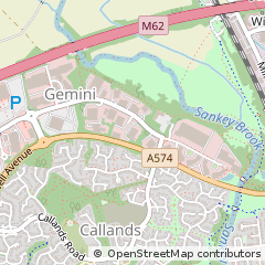 Map of Warrington, Cheshire
