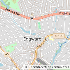 Map of Edgware, Middlesex