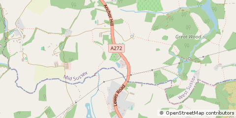 Map of West Sussex
