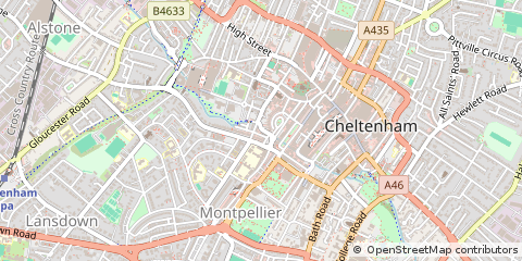Map of Cheltenham, Gloucestershire