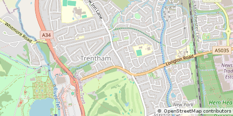 Map of Stoke-on-Trent, Staffordshire