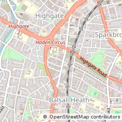 Map of Birmingham, West Midlands
