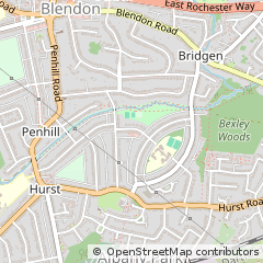 Map of Bexley, Kent