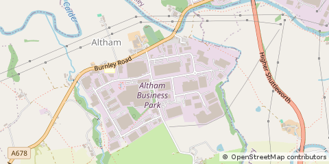Map of Accrington, Lancashire