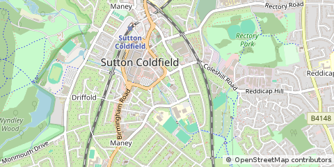 Map of Sutton Coldfield
