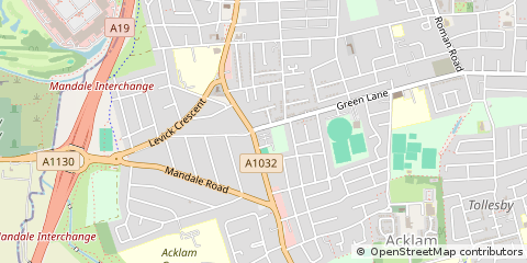 Map of Middlesbrough, Cleveland