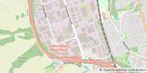 Map of Gateshead