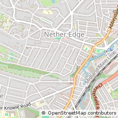 Map of Sheffield, South Yorkshire