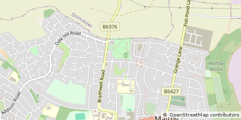 Map of Rotherham, South Yorkshire