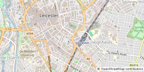 Map of Leicester