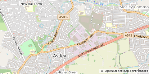 Map of Manchester, Lancashire