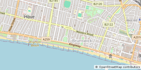 Map of Hove, East Sussex