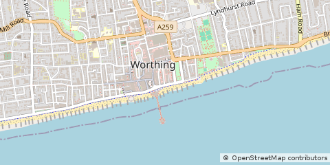 Map of Worthing