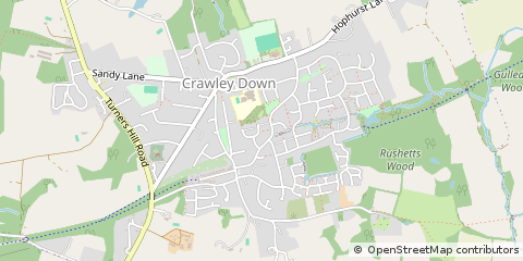Map of Crawley, West Sussex
