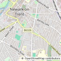 Map of Newark, Nottinghamshire