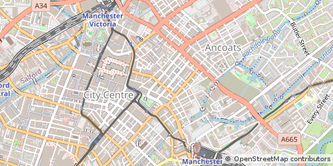 Map of Manchester
