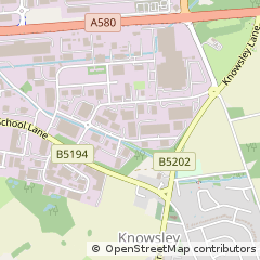 Map of Knowsley, Merseyside
