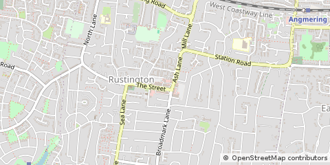 Map of Rustington, West Sussex