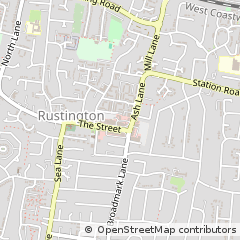 Map of Rustington, West Sussex
