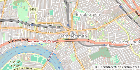 Map of Hammersmith, London