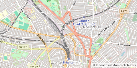 Map of Brighton, East Sussex