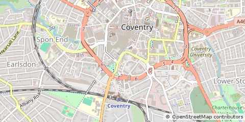 Map of Coventry, West Midland