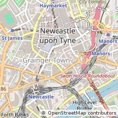 Map of Newcastle Upon Tyne, Tyne & Wear