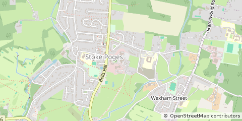 Map of Stoke Poges,, Buckinghamshire
