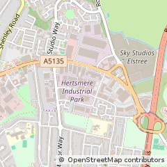 Map of Borehamwood, Hertfordshire