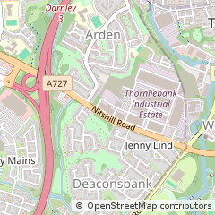 Map of Thornliebank, Glasgow