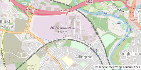 Map of Maidstone, Cheshire