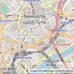 Map of Newcastle Upon Tyne, Tyne & Wear