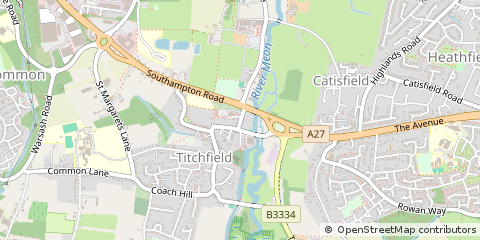 Map of Titchfield Fareham, Hampshire