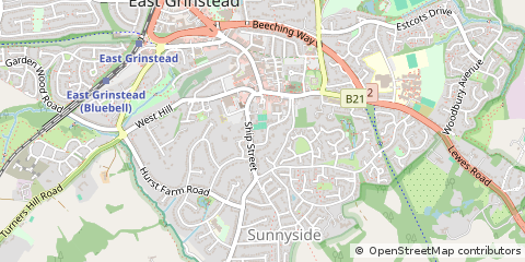 Map of West Sussex
